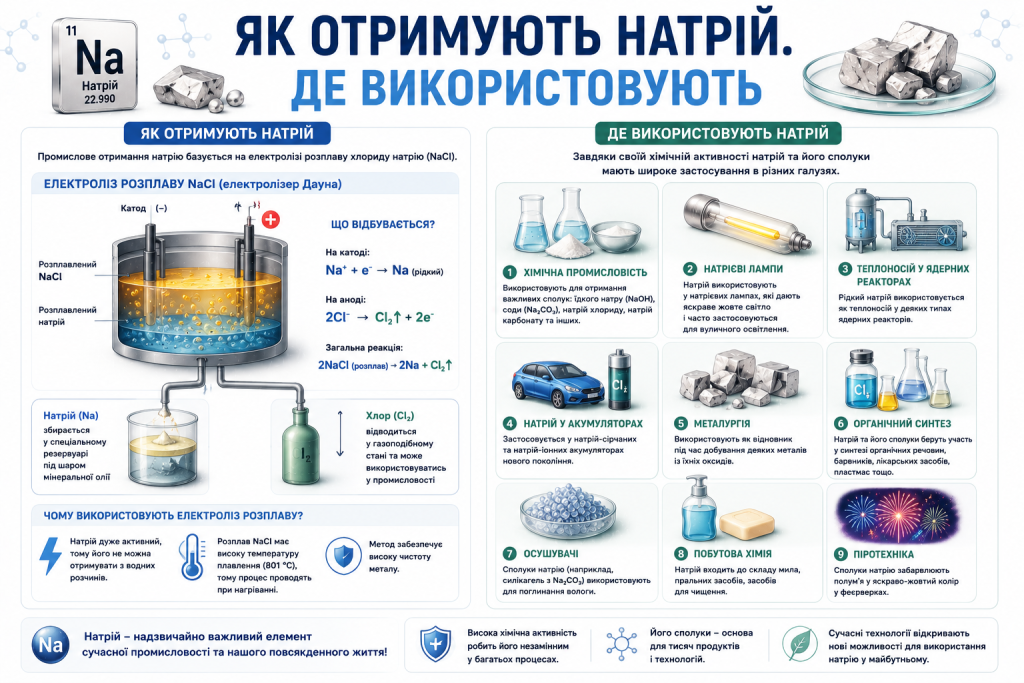 як отримують натрій