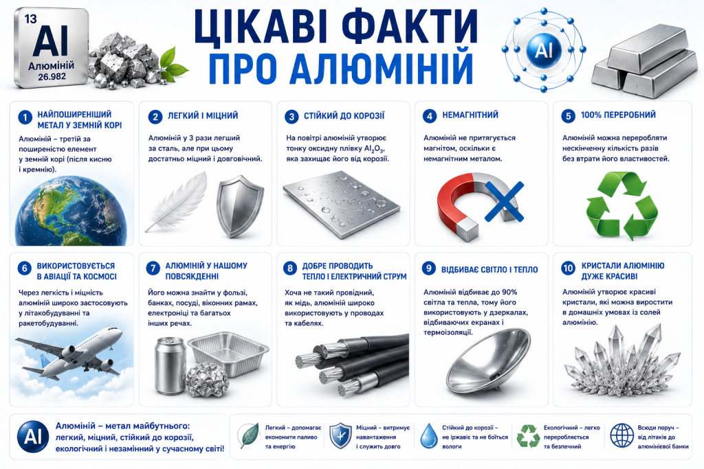 цікаві факти про алюміній