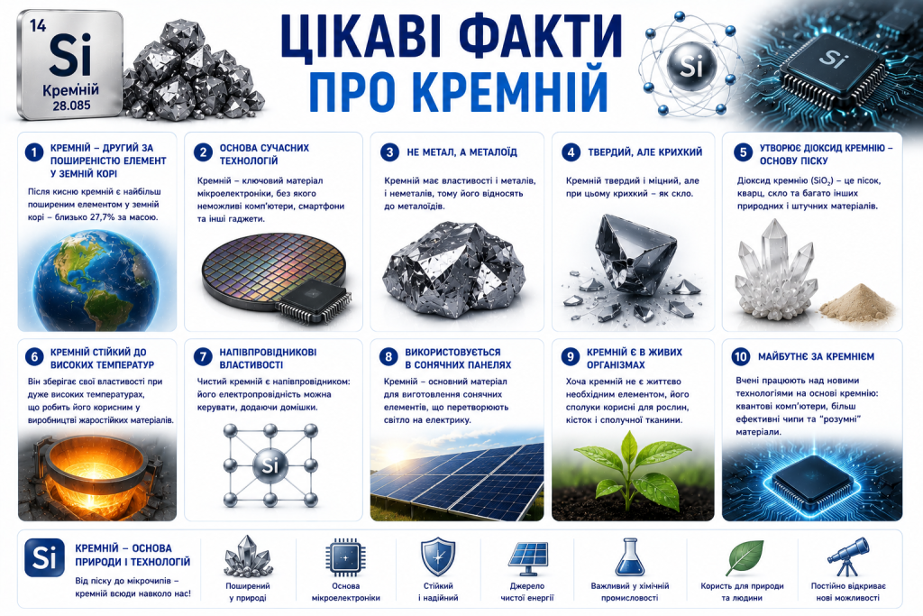 цікаві факти про кремній