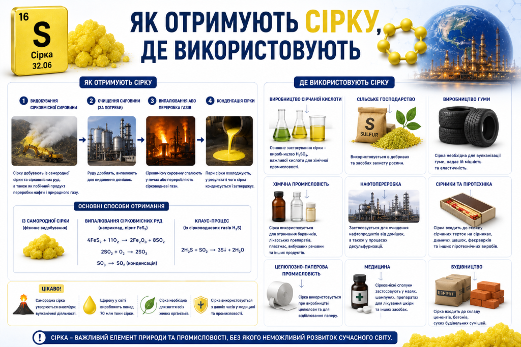 як отримують сірку