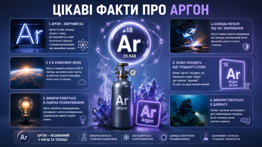 Цікаві факти про аргон