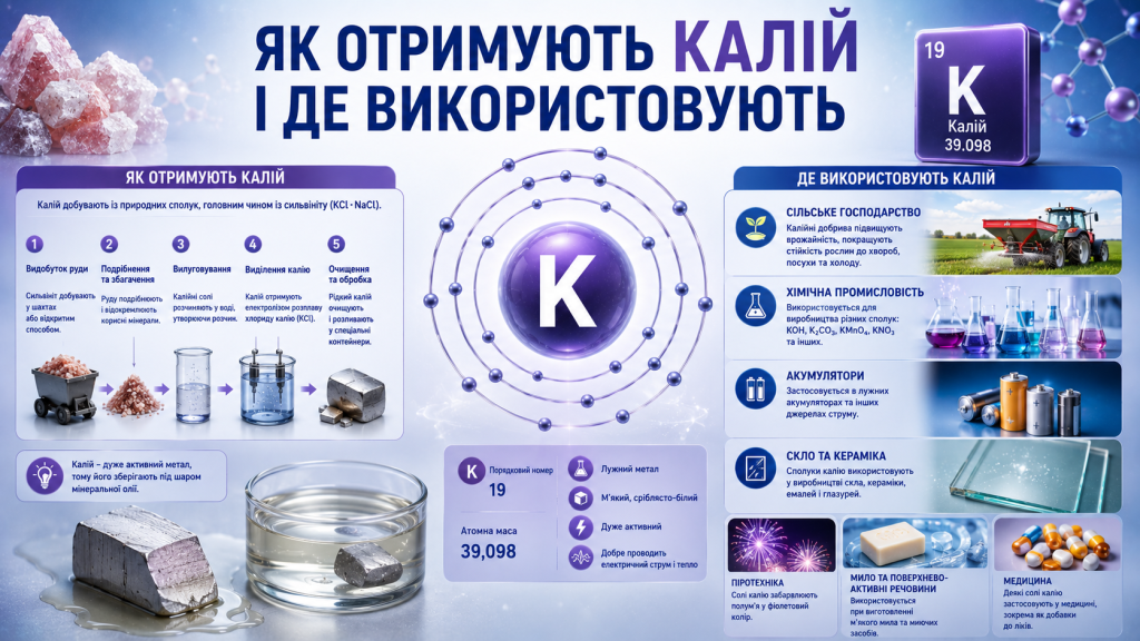 Як отримують калій