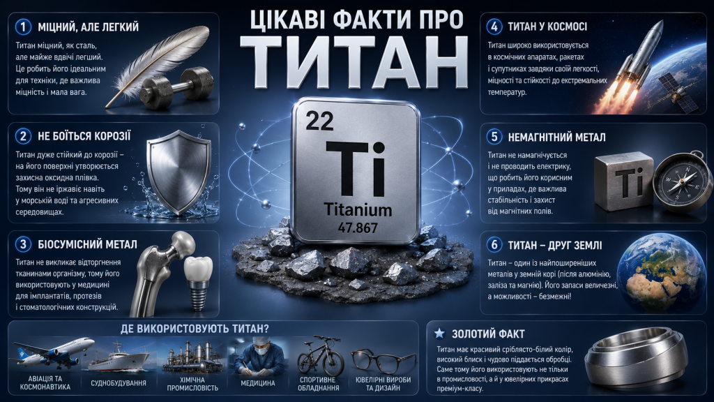 Цікаві факти про титан