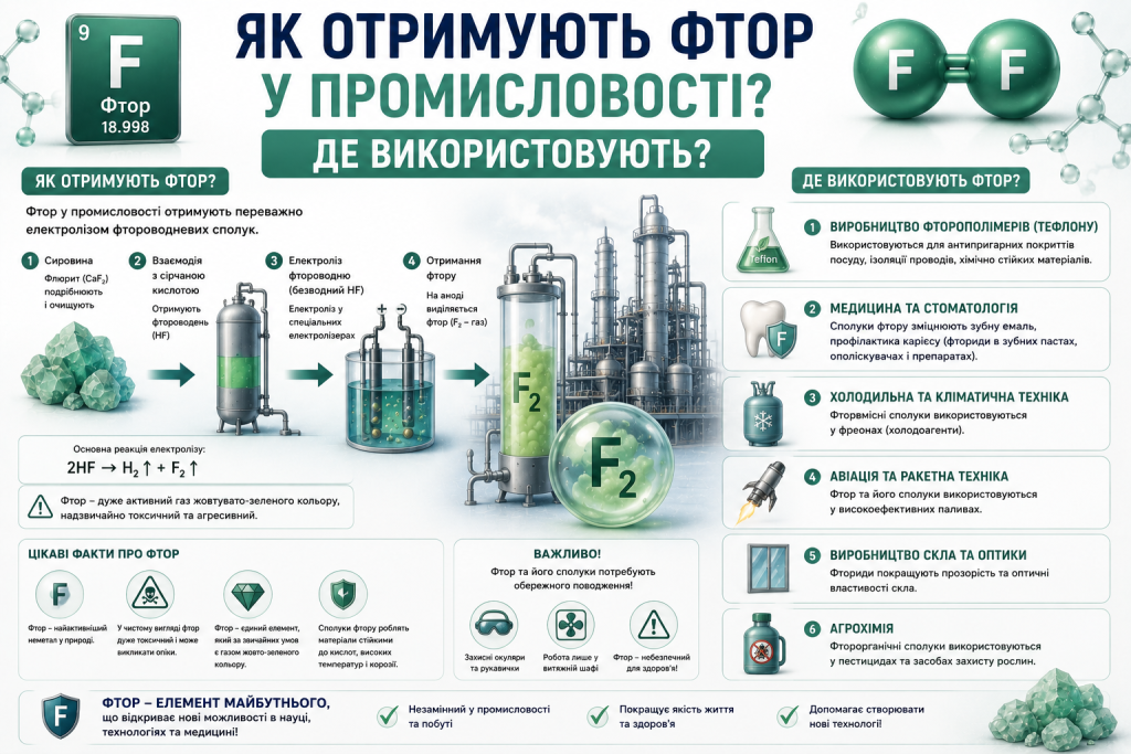 як отримують фтор