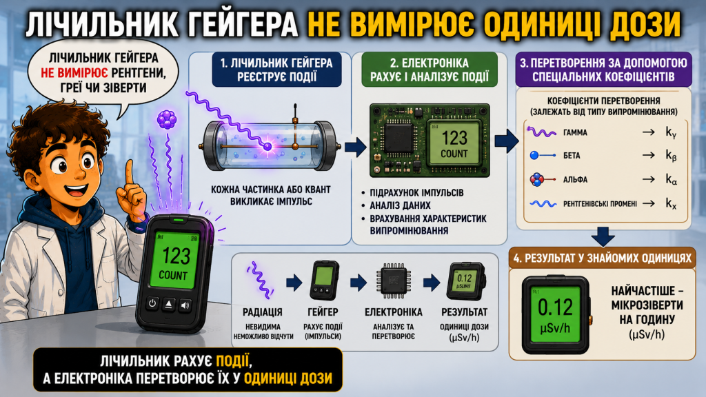Що рахує лічильник Гейгера
