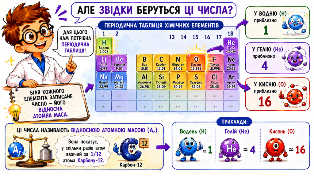 молярна маса - періодична таблиця