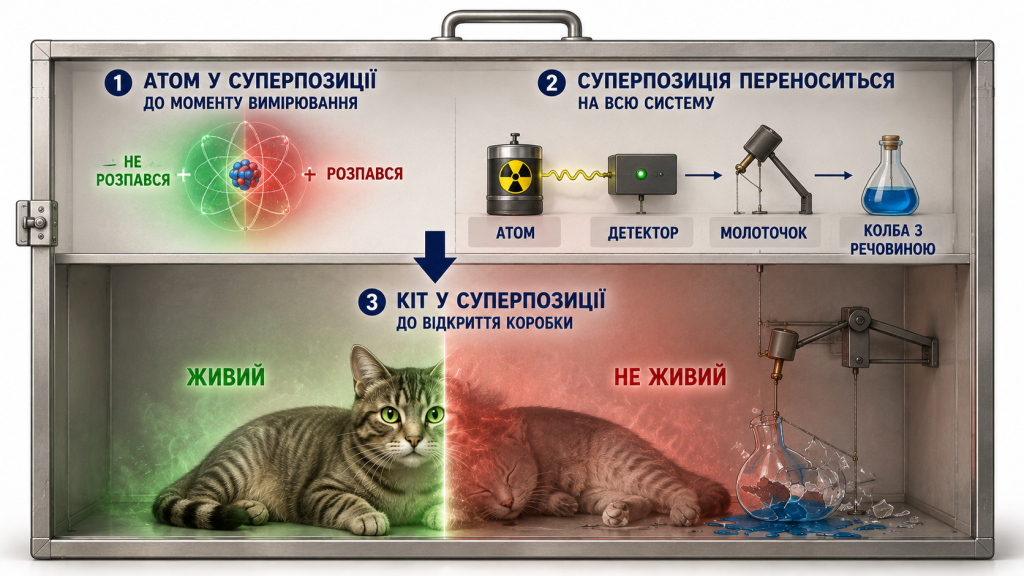 Кіт Шредінгера - що з ним сталося 