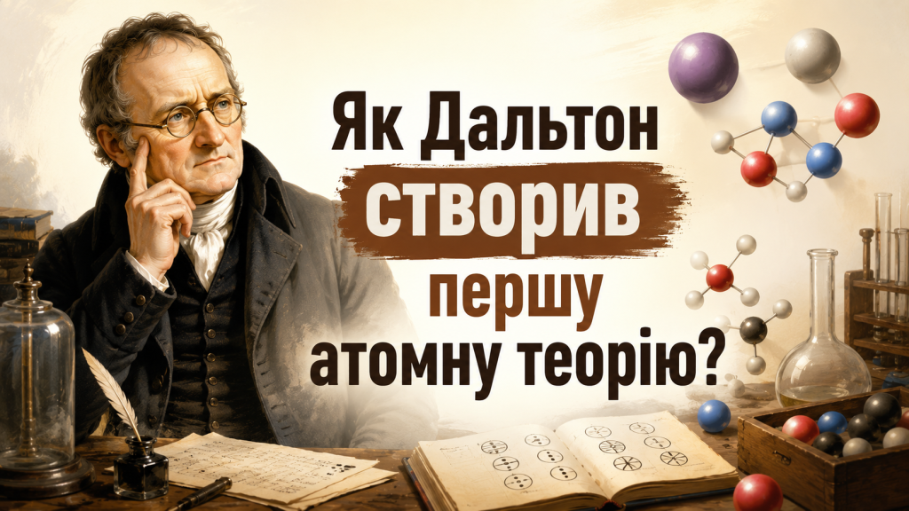 Як Дальтон створив першу атомну теорію?