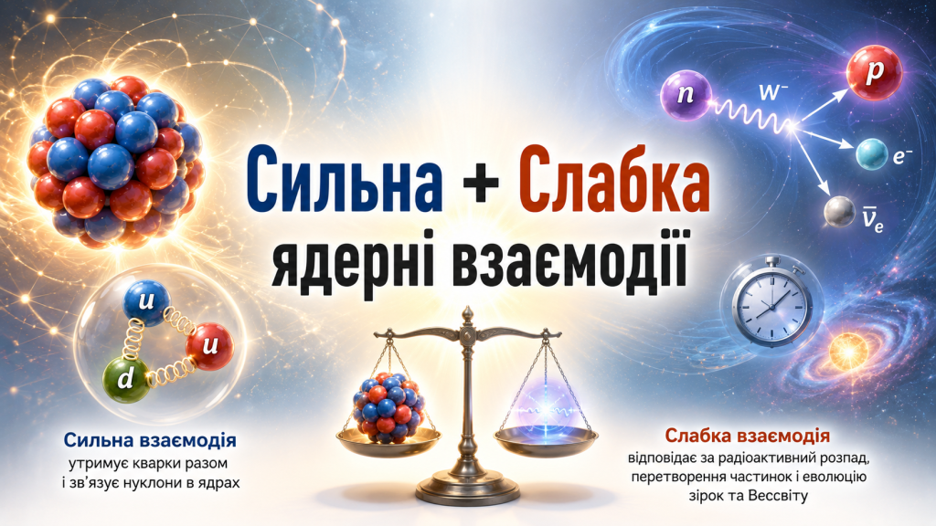 Чому сильна і слабка ядерні взаємодії працюють у «парі»?