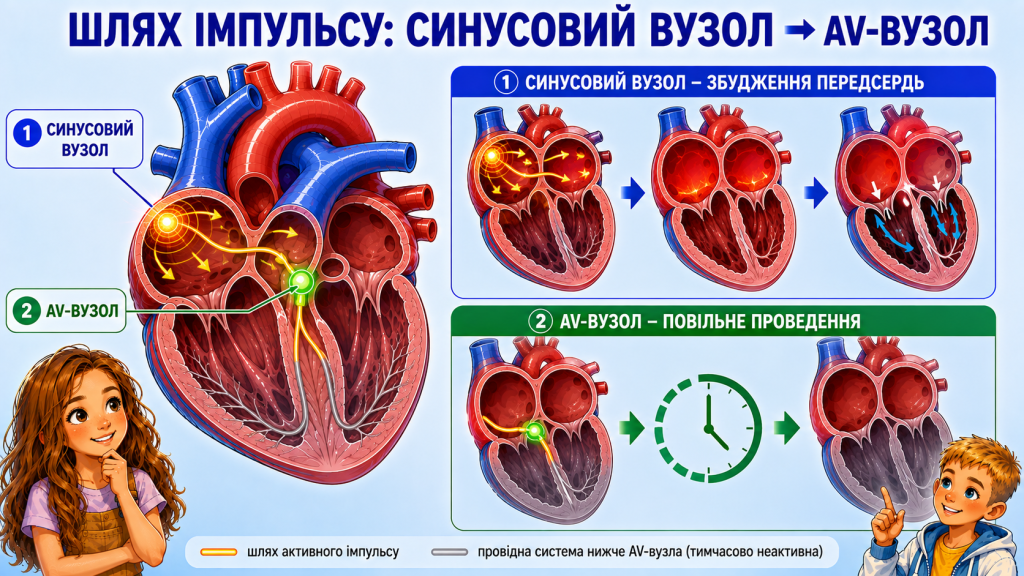 Серце: шлях збудження