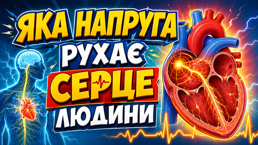 Яка напруга живить серце людини?