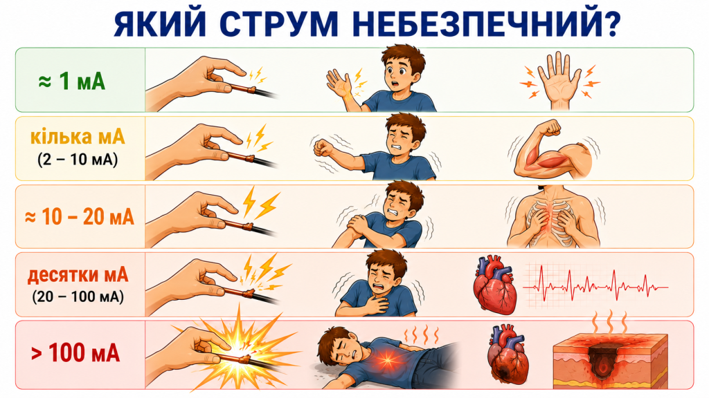 Який струм небезпечний