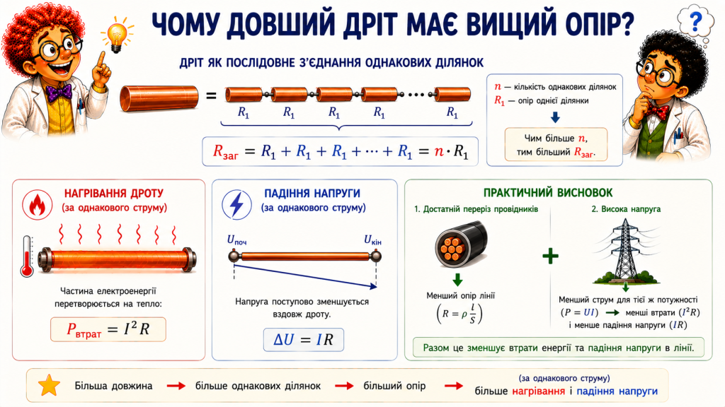 Довший дріт - більший опір