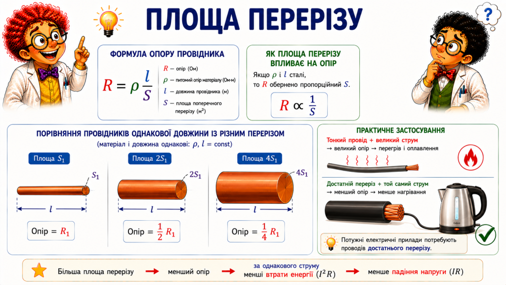 Електричний опір і площа перерізу