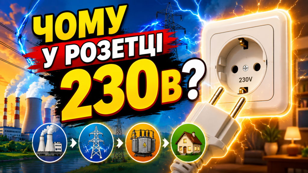Чому в нашій розетці саме 230 В? Чому не зробити безпечніші 100 В або ефективніші 500 В? ⚡