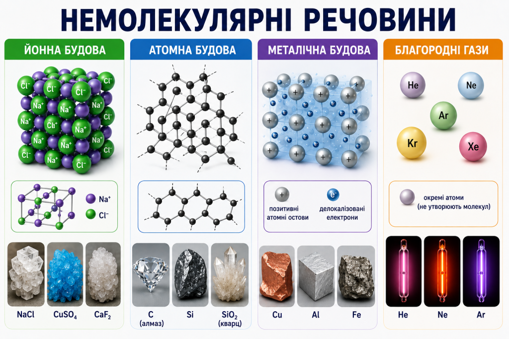 Немолекулярні речовини