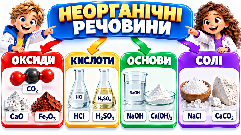 Велика родина неорганічних речовин