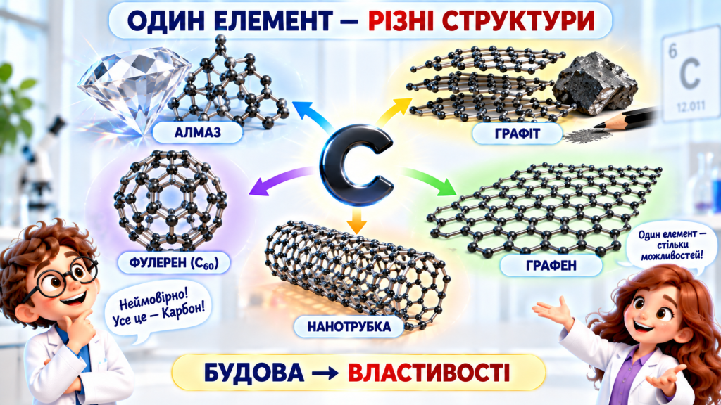 Карбон може утворювати й інші структури