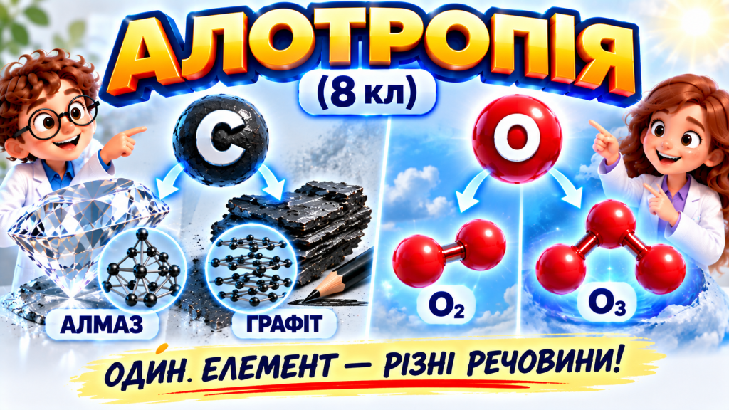 💎 Алотропія та алотропні модифікації. Хімія 8 клас
