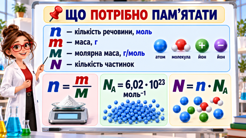 Кількість речовини, моль. Як розв’язувати задачі?