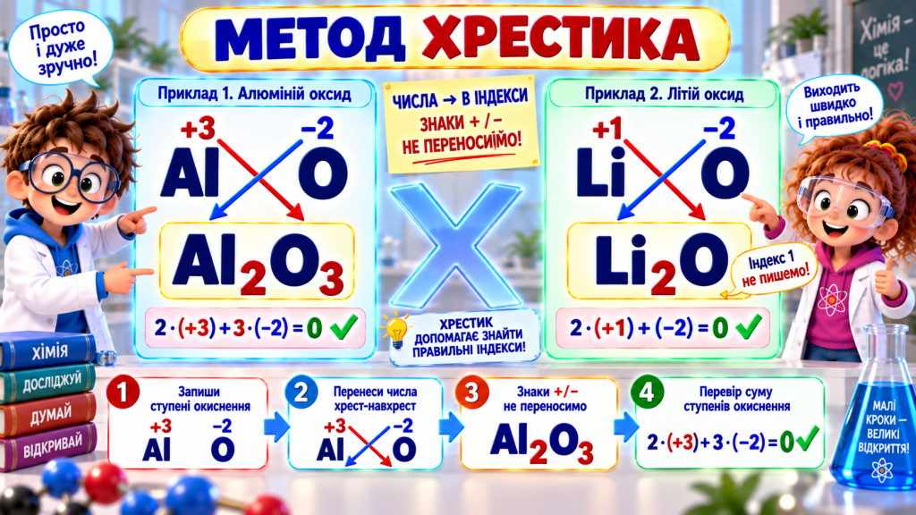 Формула оксиду - метод хрестика
