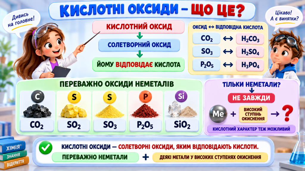 Що таке кислотні оксиди