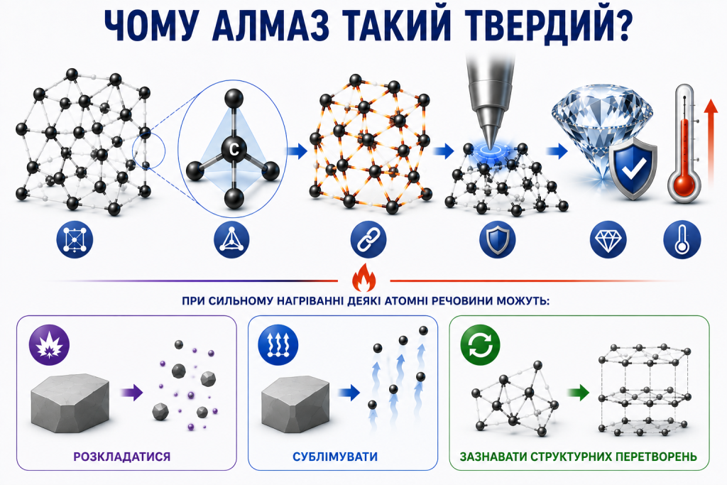 чому алмаз твердий