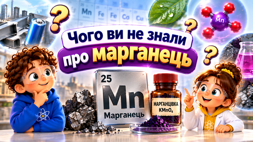 🌿 Марганець. Властивості та застосування Mn
