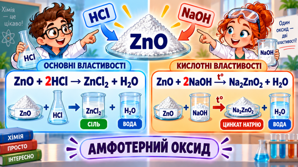 Амфотерний оксид ZnO