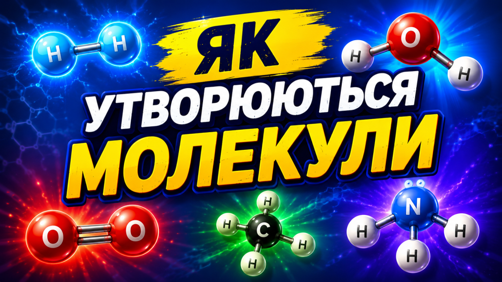 ⚛️ Як із атомів утворюються молекули?