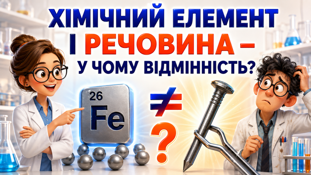 Хімічний елемент і речовина — у чому відмінність? Хімія 7 клас