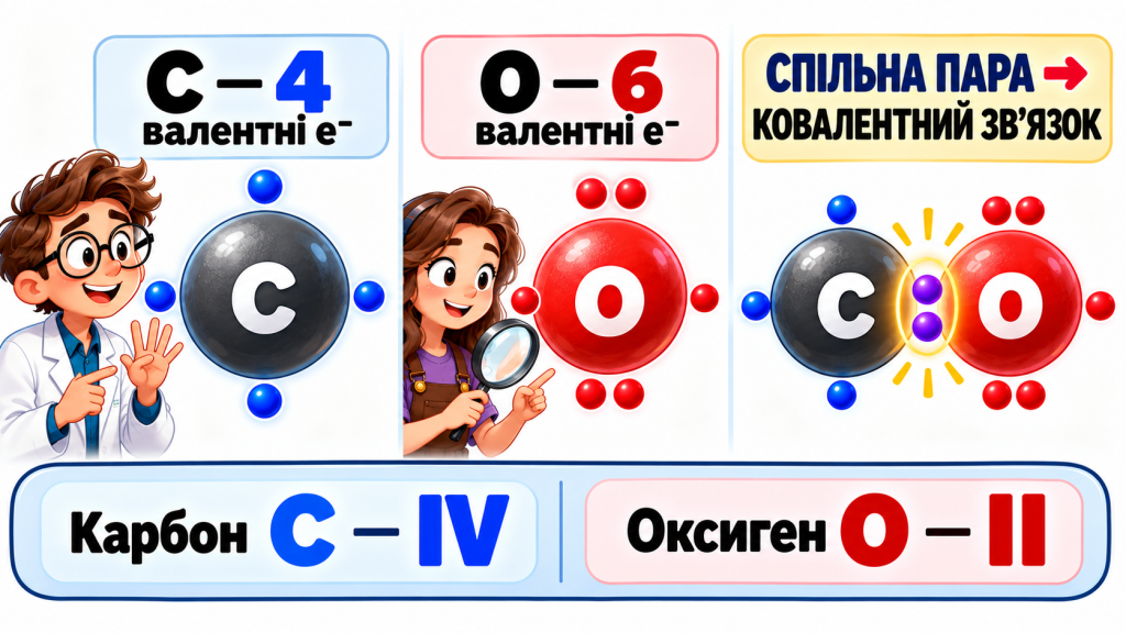Чому Карбон і Оксиген утворюють різні молекули