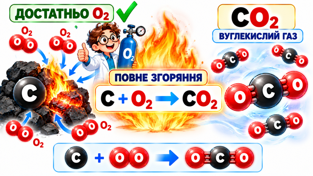 Чому під час горіння утворюється то CO, то CO₂