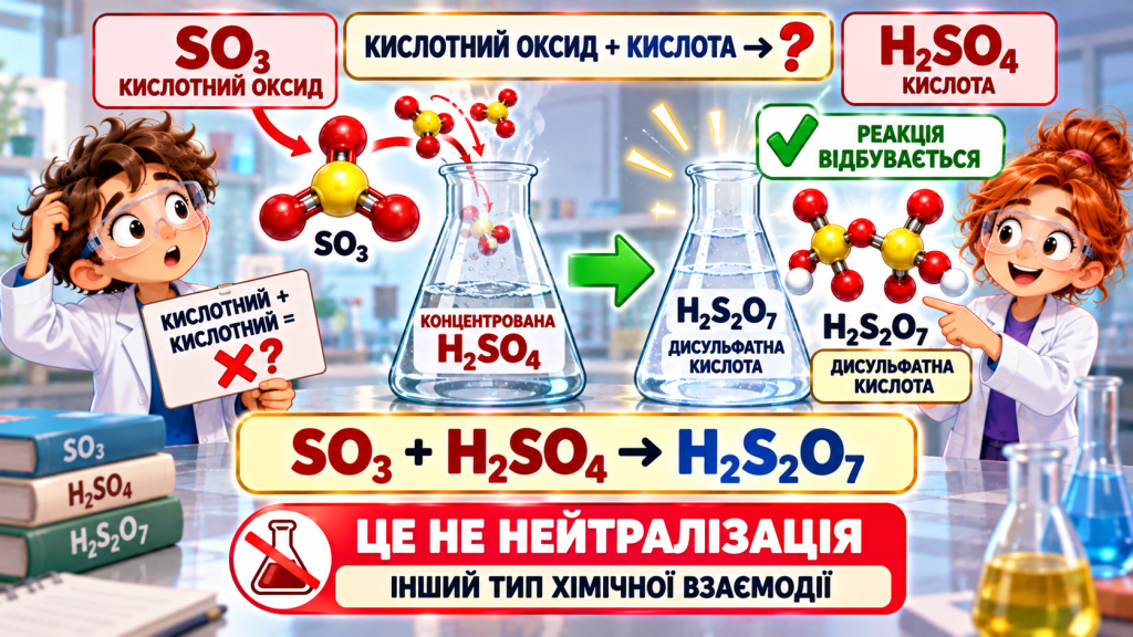 SO₃ + H₂SO₄ → H₂S₂O₇