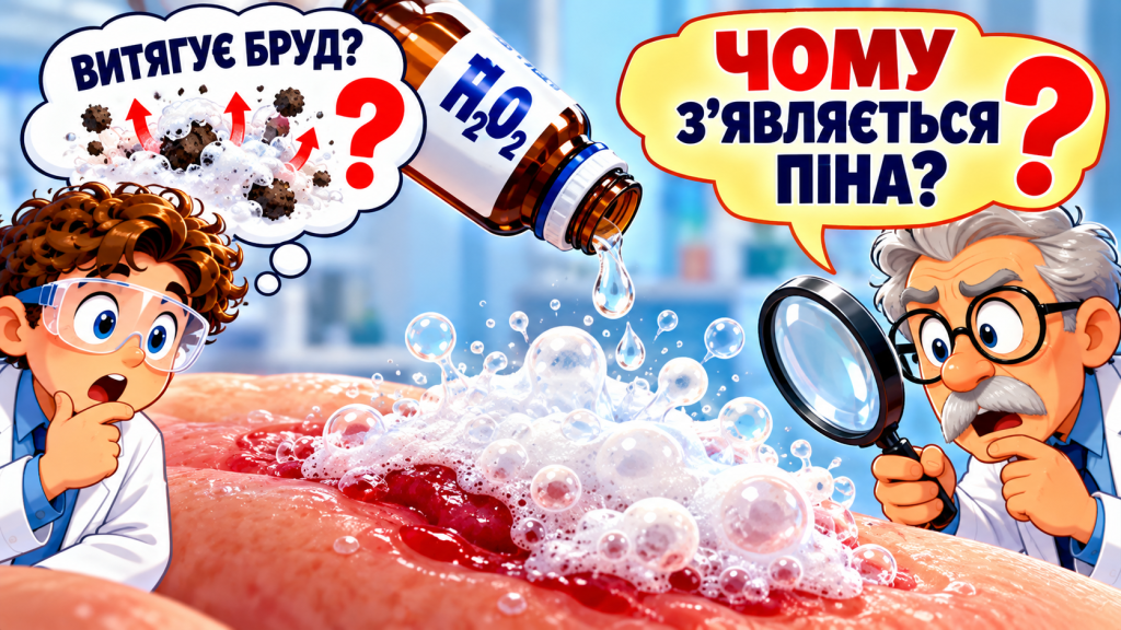 чому перекис водню піниться на рані