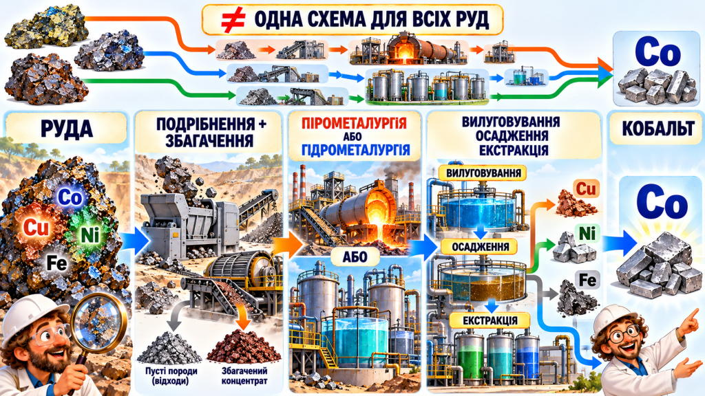 Як із руди отримують кобальт