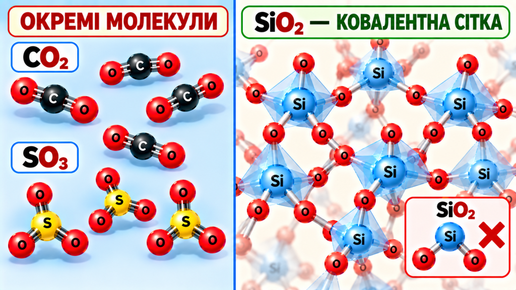 Чому SiO₂ практично не реагує з водою