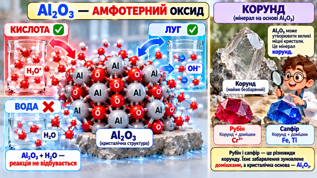 Чому Al₂O₃ не реагує з водою?