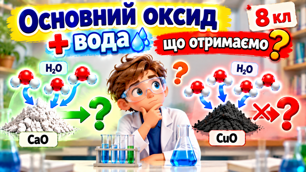 Реакція: основні оксиди + вода