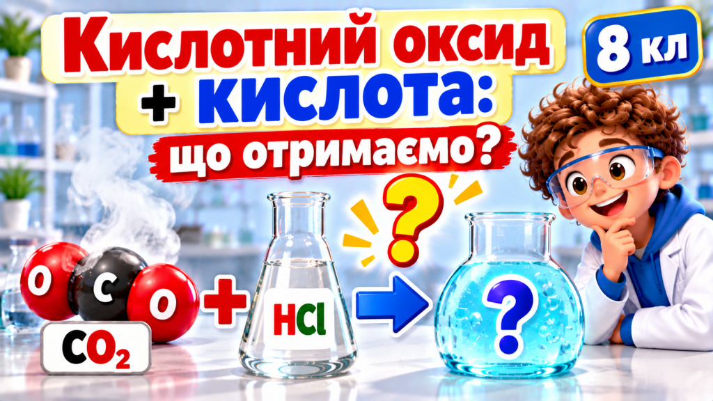 Кислотні оксиди та кислоти: чому вони зазвичай не реагують? — 8 клас